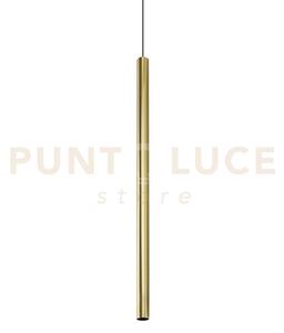 Look round sospensione 1 luce attacco gu10 ottone d.4x10cm
