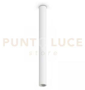 Look round lampada da soffitto in gesso bianco 1 luce attacco gu10 