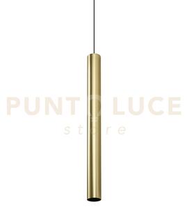 Look round sospensione 1 luce attacco gu10 d.6x70cm ottone