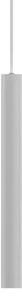 Look round sospensione 1 luce attacco gu10 bianco d.4x40cm