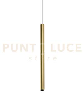 Look round sospensione 1 luce attacco gu10 ottone d.4x70cm