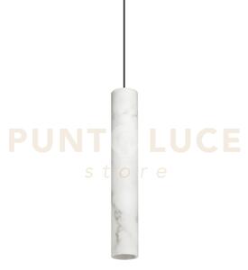 Look round sospensione 1 luce attacco gu10 d.6x40cm alabastro