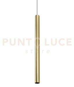 Look round sospensione 1 luce attacco gu10 ottone d.6x10cm