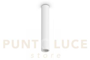 Look round lampada da soffitto in gesso bianco 1 luce attacco gu10 