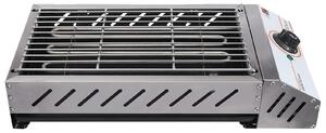 Griglia elettrica, sistema di riscaldamento ad alta efficienza, controllo della temperatura regolabile, colore argento