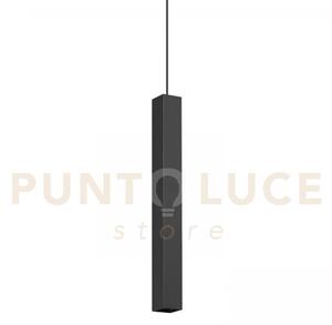 Look square sospensione 1 luce attacco gu10 d.4x40cm nero