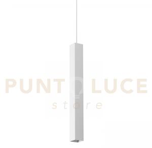 Look square sospensione 1 luce attacco gu10 d.4x40cm bianco