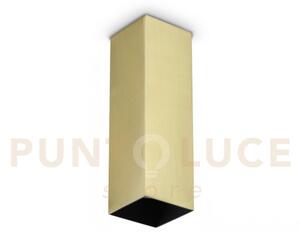 Look square lampada da soffitto 1 luce attacco gu10 6x20cm ottone