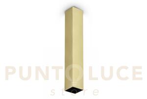Look square lampada da soffitto 1 luce attacco gu10 6x40cm ottone