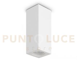 Look square lampada da soffitto in gesso bianco 1 luce attacco gu10