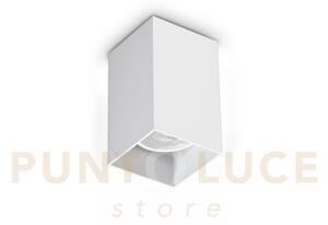Look square lampada da soffitto 1 luce attacco gu10 6x10cm bianco