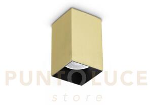 Look square lampada da soffitto 1 luce attacco gu10 6x10cm ottone