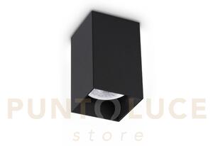 Look square lampada da soffitto 1 luce attacco gu10 6x10cm nero