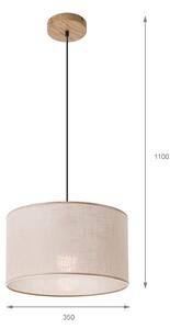 Lampadario a cavo ANTONIO 1xE27/60W/230V rovere