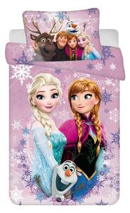 Set copripiumino e federa da bambini in cotone per culla 100x135 cm Frozen "Purple" – Jerry Fabrics