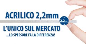 Porta Doccia 140 Cm 2 Ante Scorrevoli In Acrilico H185 Cm Dorini Bianco