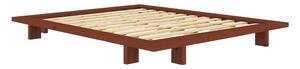 Letto matrimoniale color terracotta in pino massiccio senza testiera con rete inclusa 140x200 cm Japan – Karup Design