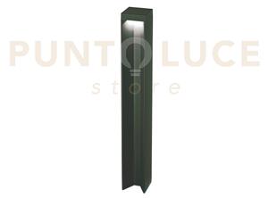 Kurt palo per esterni ip54 3000k 1050lm 11w nero h.65cm in allumini