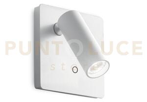 Lite applique a parete bianco led 3000k 3w 200 lm con interruttore
