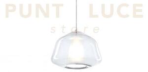 Double skin sospensione in vetro 1 luce attacco e27 rosone acquista