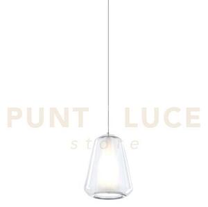 Double skin sospensione in vetro 1 luce attacco e27 rosone acquista