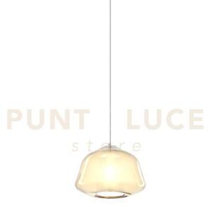 Double skin sospensione in vetro 1 luce attacco e27 rosone acquista