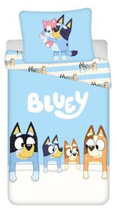 Completo lenzuola letto singolo per bambini in cotone 140x200 cm Bluey - Jerry Fabrics