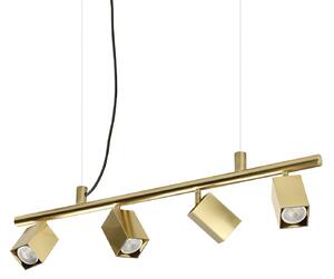 Lampada A Sospensione Collezione DYNAMITE 4 Luci Ottone Altezza Regolabile Ideal Lux