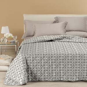Copriletto Trapuntato In Raso Jacquard Collins Matrimoniale Dreaming Non Specificato Grigio Caleffi