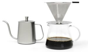 Set per caffè a goccia argentato in acciaio inox 500 ml Slow Coffee – Leopold Vienna