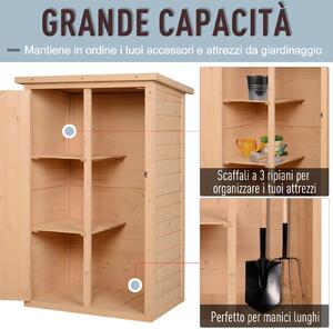 Casetta Box Da Giardino In Legno Di Abete 75x56x115 Cm