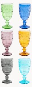 Set di 6 bicchieri da vino Country Flower