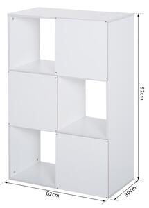Libreria 3 Ripiani 91,5x29,5x61,5 In Legno Bianco