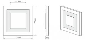 LDST SU-01-B-BZ8 - Illuminazione LED per scale SUNNY 8xLED/1,2W/230V bianco 6500K
