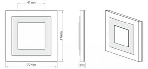 LDST SU-01-SZ-BC8 - Illuminazione LED per scale SUNNY 8xLED/1,2W/230V oro 3500K