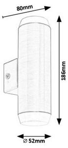 Rabalux 8938 - Applique a LED da esterno CATANIA 2xLED/4W/230V IP44