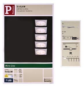 Paulmann 93587 - SET 5x Plafoniera LED 5xLED/0,4W/12V/230V 2700K