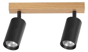 Brilagi - Faretto SELE 2xGU10/30W/230V nero/effetto rovere
