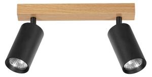 Brilagi - Faretto SELE 2xGU10/30W/230V nero/effetto rovere