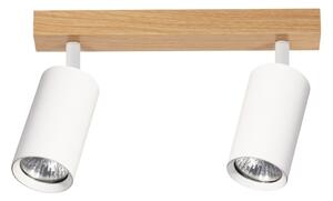 Brilagi - Faretto SELE 2xGU10/30W/230V bianco/effetto rovere