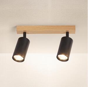 Brilagi - Faretto SELE 2xGU10/30W/230V nero/effetto rovere