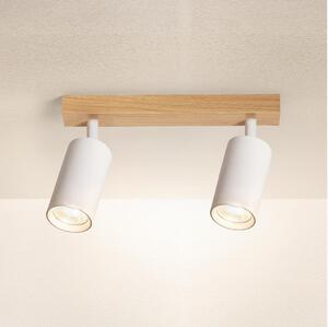 Brilagi - Faretto SELE 2xGU10/30W/230V bianco/effetto rovere