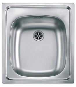 Lavello incasso inox 1 vasca 44X50 con sifone e piletta CINZIA