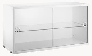 Vetrina con ante battenti in vetro String System, larg. 78 x prof. 30 cm