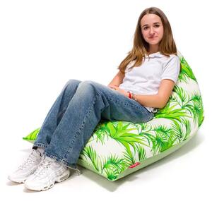 Pouf a sacco per esterno 130x80 – motivo palma, ultra comodo