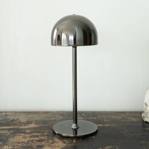 Sirius lampada da tavolo LED ricaricabile Tim, color nichel, altezza 30 cm, IP54 Tim, Soggiorno / Sala da pranzo, Metallo, Moderno
