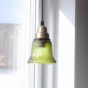 PR Home Lampada a sospensione Emmi, verde/ottone, vetro, spina, E27 Emmi, Verde, Soggiorno / Sala da pranzo, Vetro, Vintage, Lampada a sospensione