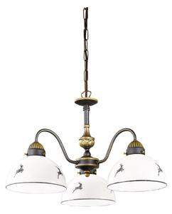 Kolarz 731.83.133 - Lampadario a sospensione con catena NONNA 3xE27/75W/230V cervo grigio