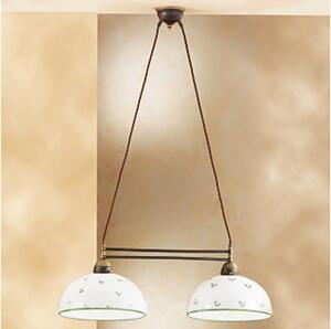 Kolarz 731.82.27 - Lampadario a sospensione con filo NONNA 2xE27/75W/230V verde