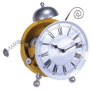 Contrattempo orologio da parete misure cm l 14 x h 23 x p 10 in resina decorata a mano., colore giallo